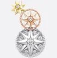Rose des Vents and Étoile des Vents Single Earring
