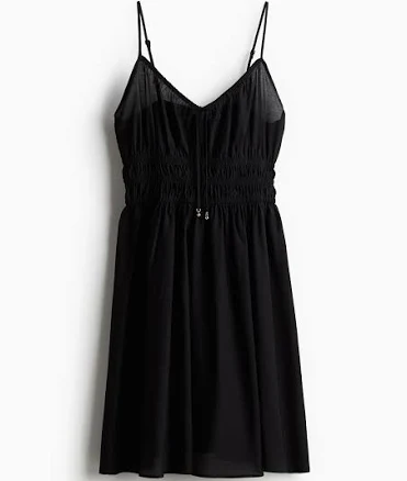 H&M Women's Smocked Strappy Mini Dress