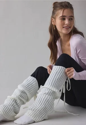 Urban Outfitters Tie Ribbed Knit Leg Warmers