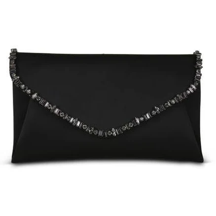 Badgley Mischka Mika Elegant Satin Envelope Clutch
