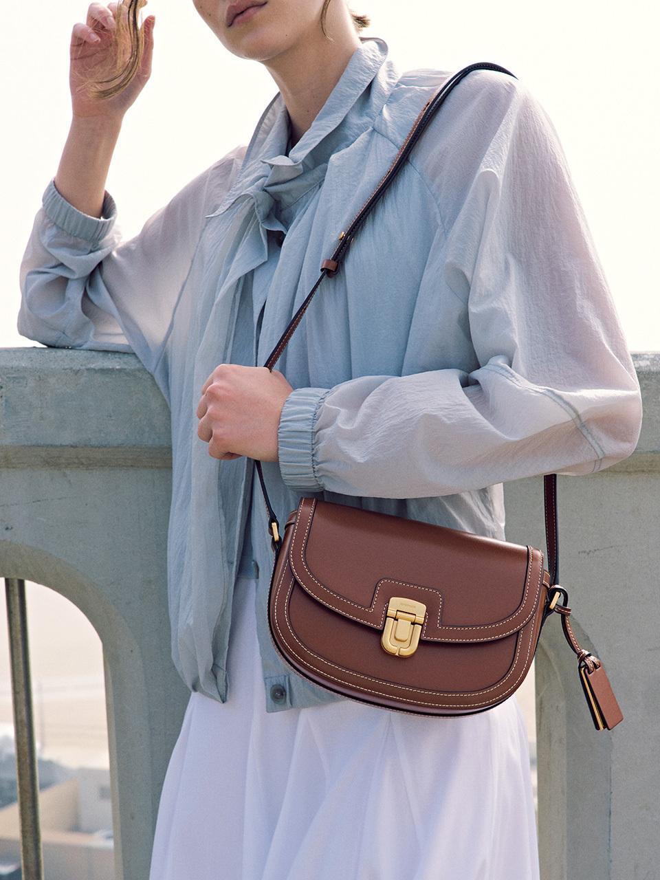 Serendipity Crossbody Bag Medium Wood Brown