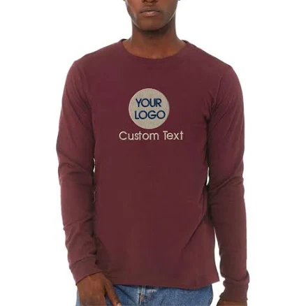Embroidered Custom Logo Long Sleeve Shirt, Business Uniform, Staff Workwear, KingArtDesigner