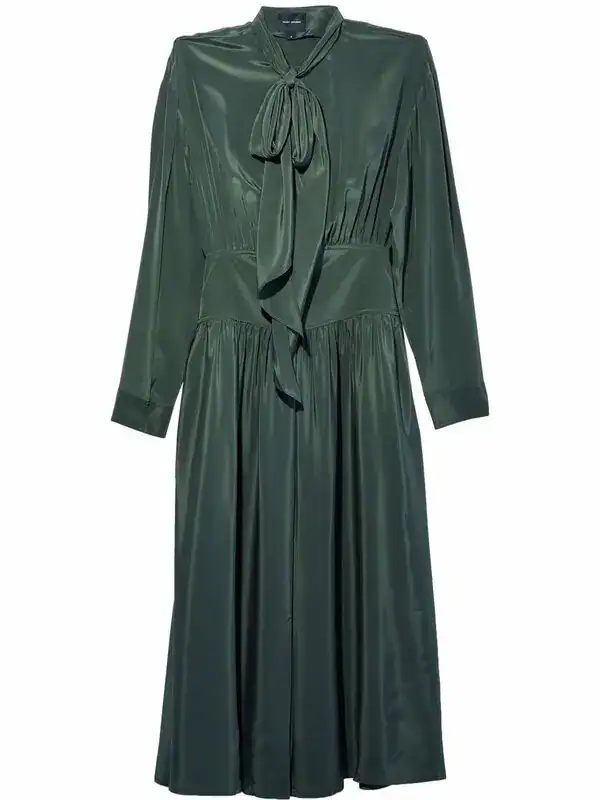 The Belted Scarf Silk Dress