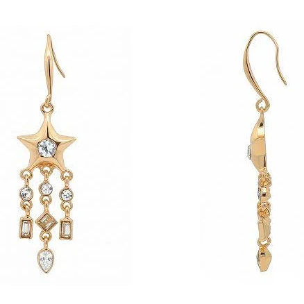 Emberly Glass Stone Star Drop Earrings