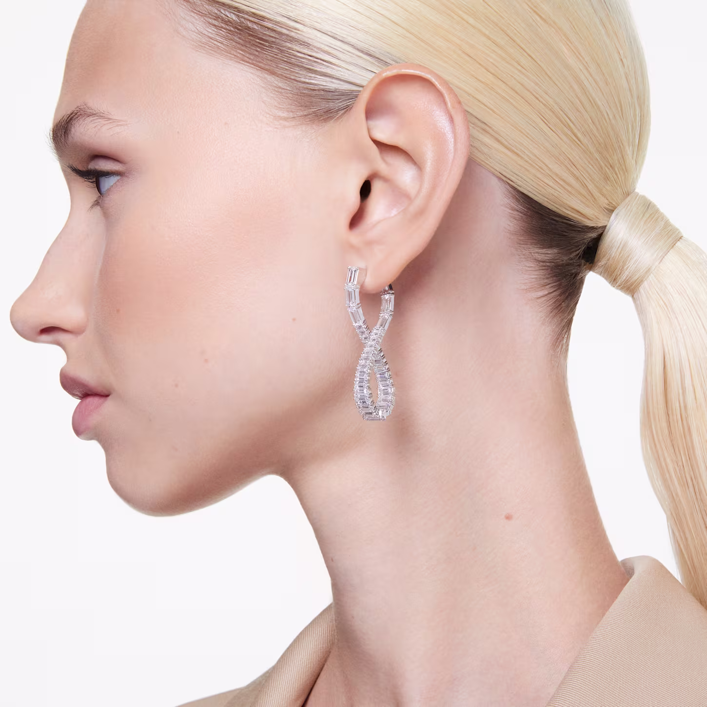 Swarovski Infinity Pierced Earrings