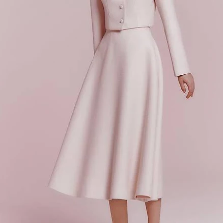 IvanaHelsinki Tweed Midi Flare High-Waisted Skirt by W Concept