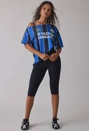 BDG Futbol Graphic Off-The-Shoulder Jersey Tee