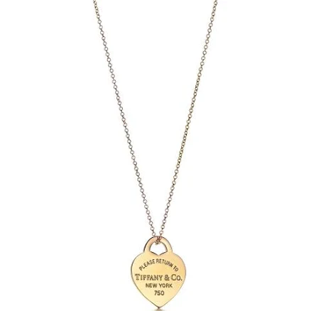Tiffany Heart Tag Pendant in Yellow Gold