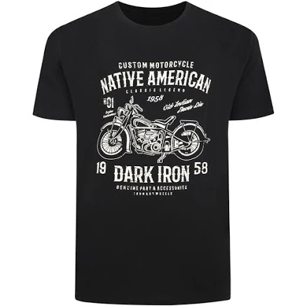Big & Tall Men's Motorcycle Print T-Shirt