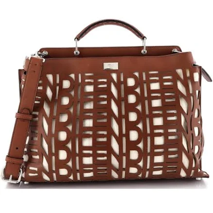 Fendi Men's Peekaboo Iconic Essential Leather Shoulder Bag