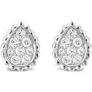 Boucheron 18kt White gold Serpent Bohème diamonds XS motif teardrop stud earrings