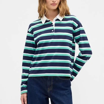 Gap Women's Oversized Stripe Rugby Polo Shirt