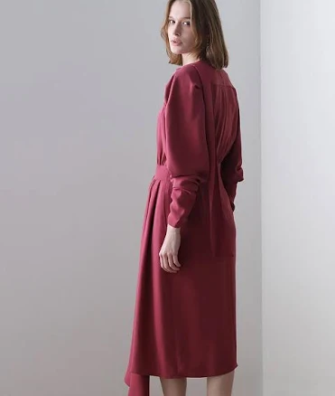 CAHIERS KAIJIENNE Drape Cowl Neck Asymmetrical Maxi Dress by W Concept