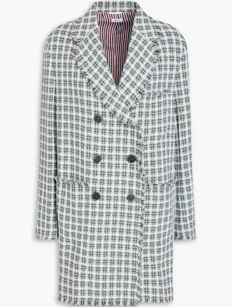 Thom Browne Check-Pattern Oversize Coat
