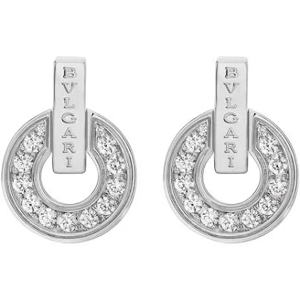 Bvlgari Women's 18K White Gold Diamond Openwork Earrings