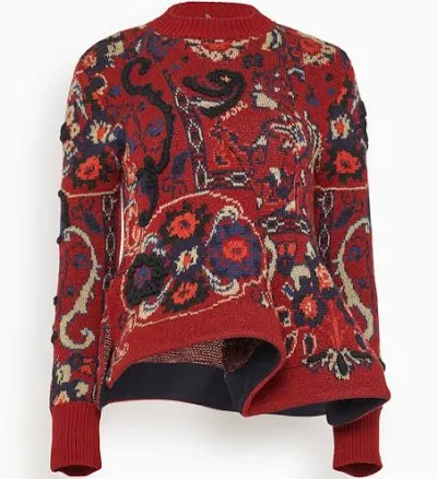 Sacai Floral Jacquard Sweater