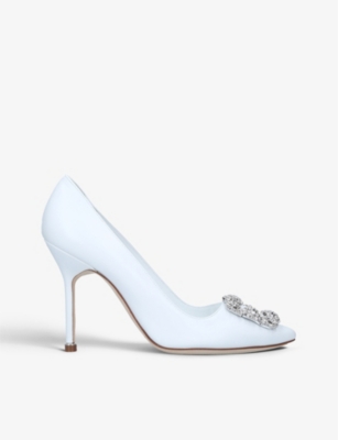 MANOLO BLAHNIK - Hangisi 105 crystal-embellished leather courts