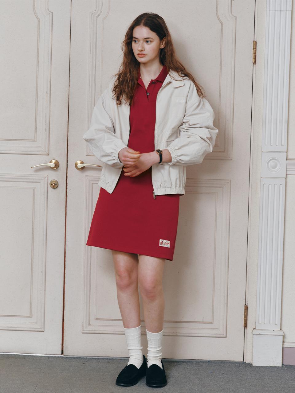 Vero High-neck Windbreaker Jacket [Ivory]