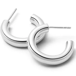 Daisy London Bold Hoop Earrings Sterling Silver