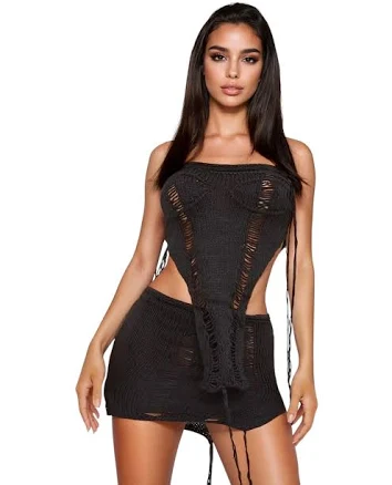 MABEL Love Co Sculpted & Fringe Mini Skirt Set