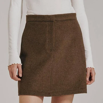 W Concept Nouve Wool Mini Skirt