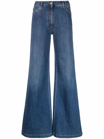 Bear Patch Wide-leg Jeans