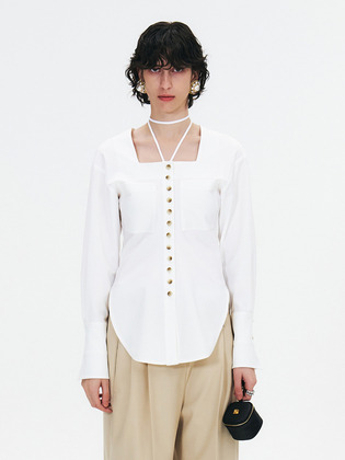 Square-neck Blouse