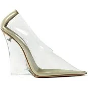 NEW! Yeezy Season 8 Clear Soft PVC Pointed Toe Wedge Pump