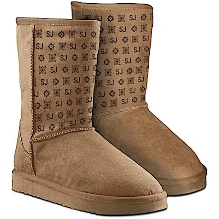 Personalized Women's Slip-On Boots with Your Initials