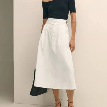 Brooks Brothers Women's Gurkha Pleated Cotton Blend Skirt