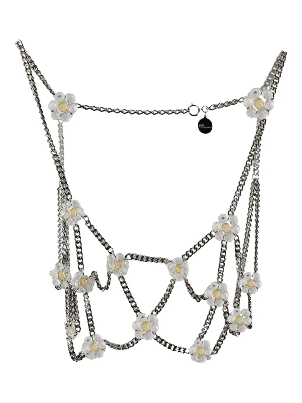 Flower-embellished Chain Top