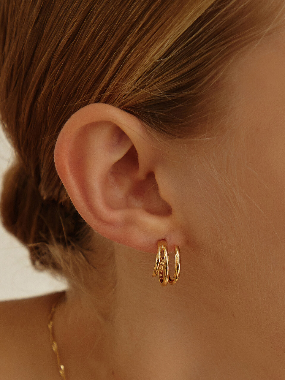 [Silver925]Triple Unbalance Earring