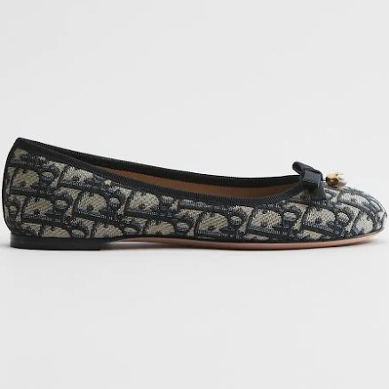 Dior Women's Dior Ballet Flat Cotton EmbroideredDior Women's Dior Ballet Flat Cotton Embroidered