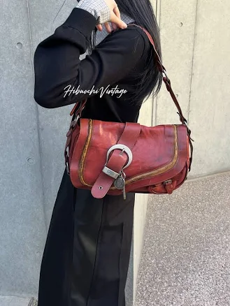 Authentic Pre-loved Vintage Rare Christian Dior Gaucho Saddle Bag Rustic