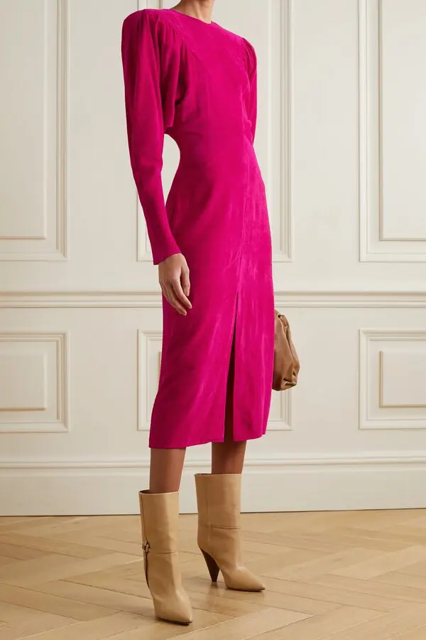 Venia Corduroy Midi Dress