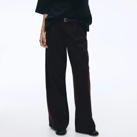 H&M Ladies Belted Twill Pants