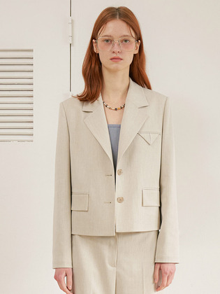 Cropped Tailored Jacket
