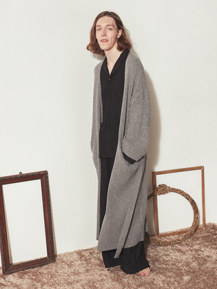 Cashmere Knit Robe Coat