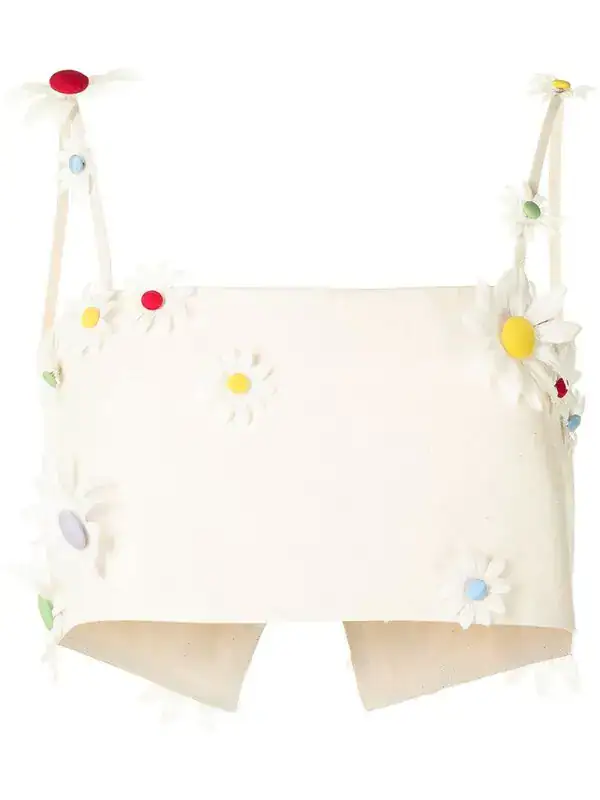 Floral-detail Crop Top