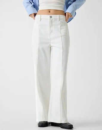 G11 Seamed Crop Wide-Leg Jeans