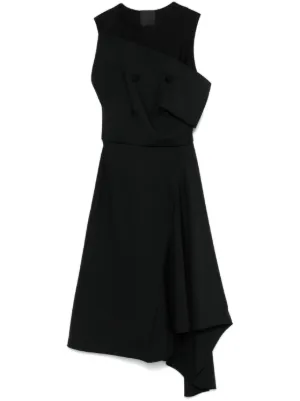 Wrap-front Midi Dress