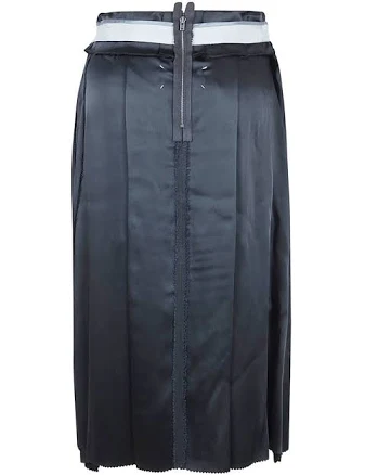 Maison Margiela Pleated Raw-Hem Skirt - FRF38