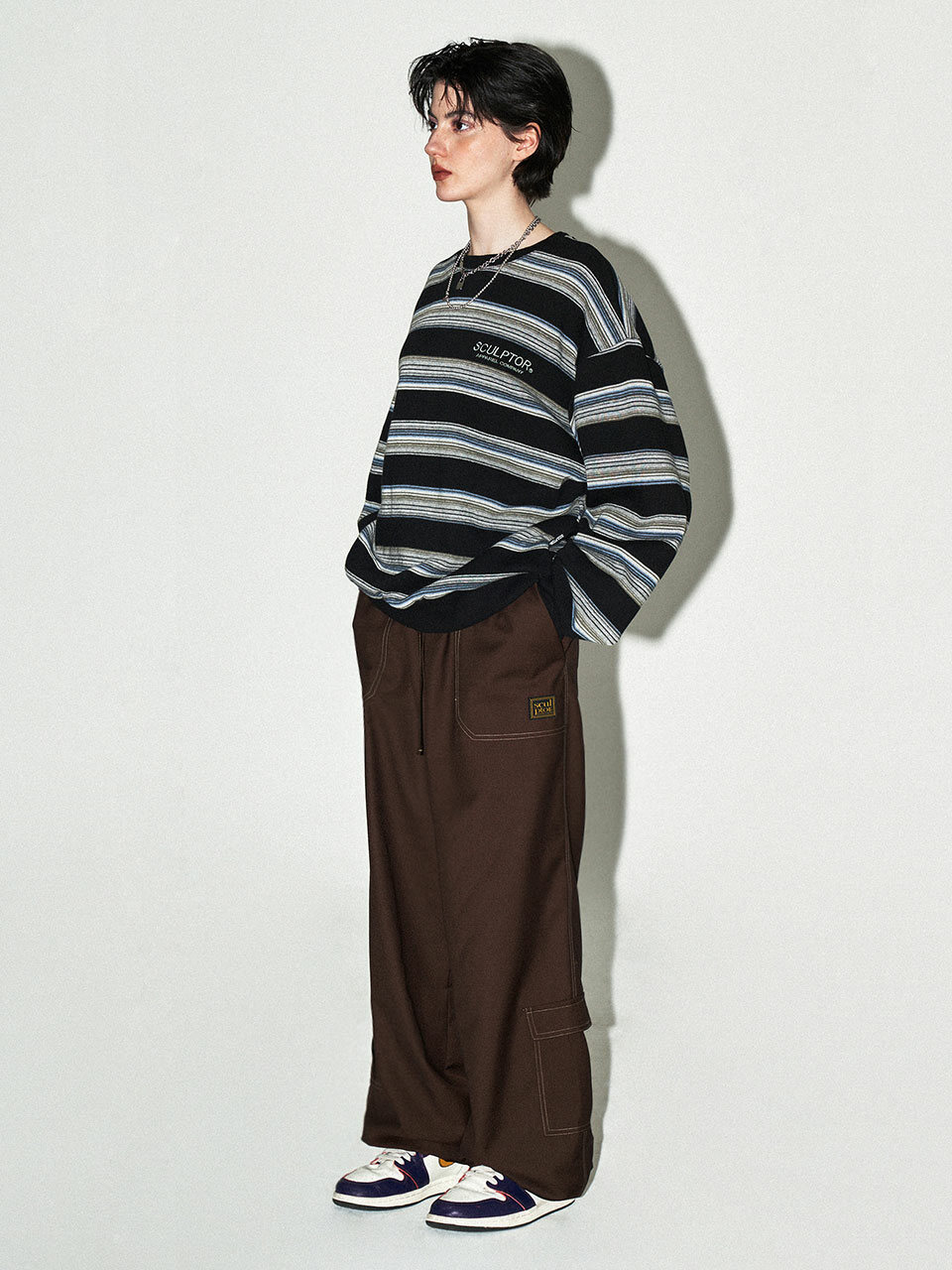 Contrast Stitch Carpenter Pants