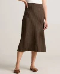 Mongolian Cashmere Midi Skirt