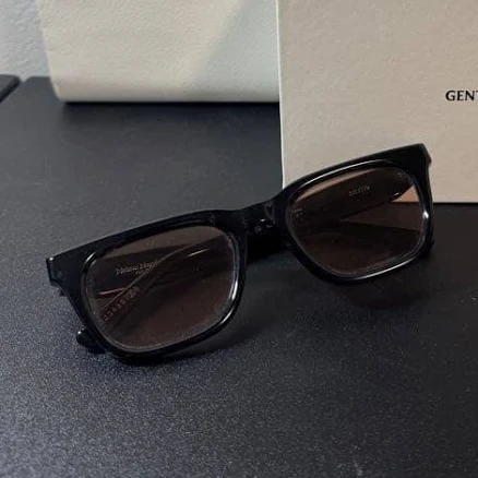 GENTLE MONSTER MM110 Sunglasses Black Frame Brown Lenses Bag Japan