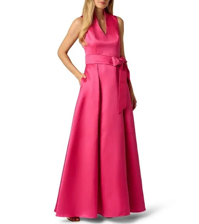 Adrianna Papell Women's Mikado Tie Front Dress
