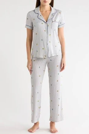 JACLYN Women's Notched Collar Pajamas