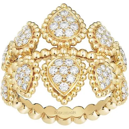 Boucheron Womens 18k Yellow Gold Serpent Ring