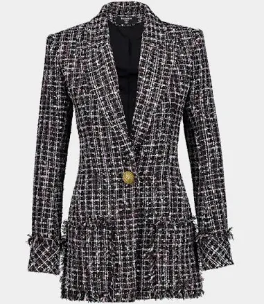 Balmain Women's Single-Breasted Tweed Blazer