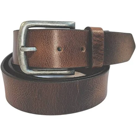 Vintage Leather Belt with Silver Buckle Jeans